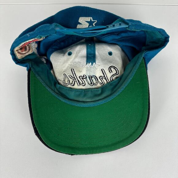 Green and Blue Sharks Hat with Adjustable Fit - Picture 6 of 8